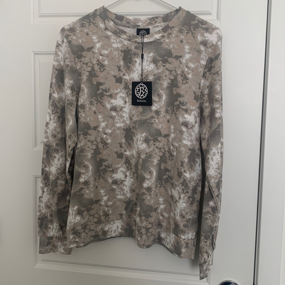 NWT Bobeau 100% Cotton Long Sleeve Top